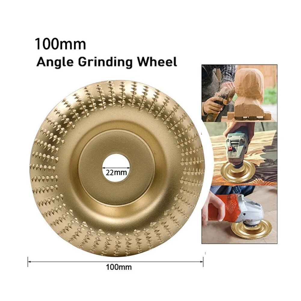 

4 Inch Round Grinder Wheel Disc Wood Shaping Wheel Tungsten Carbide Grinding Disk Sanding Carving Rotary Tool For Wooden