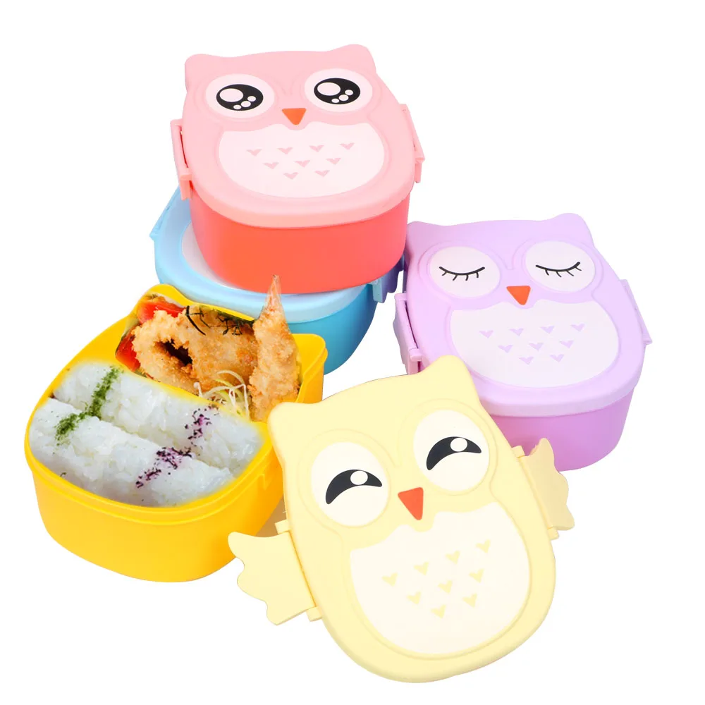 900 мл мультяшный пищевой контейнер с совой коробки для хранения пикника