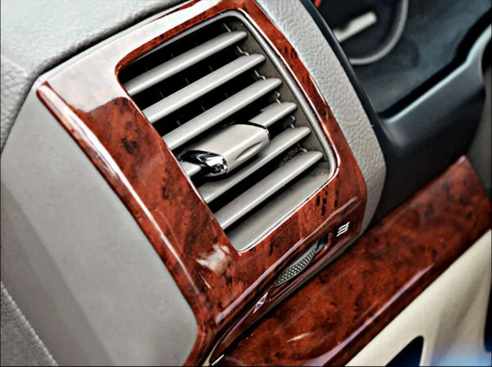

For TOYOTA Prado 2003-2009 Luxury Wood Chrome Car Interior Side Door Decorative Frame Cover Trims Car Styling Auto Accessories