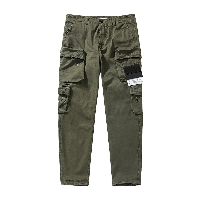 

2021 New men's spring and autumn casual tooling washed fabric Overalls