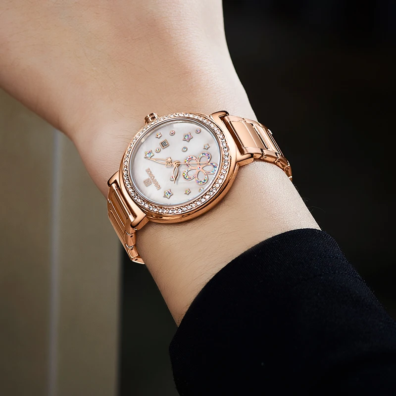 

NAVIFORCE Luxury Fashion Watch Women Top Brand RoseGold Stainless Steel Ladies Wrist Watches Girl Clock Relogio Feminino 2020
