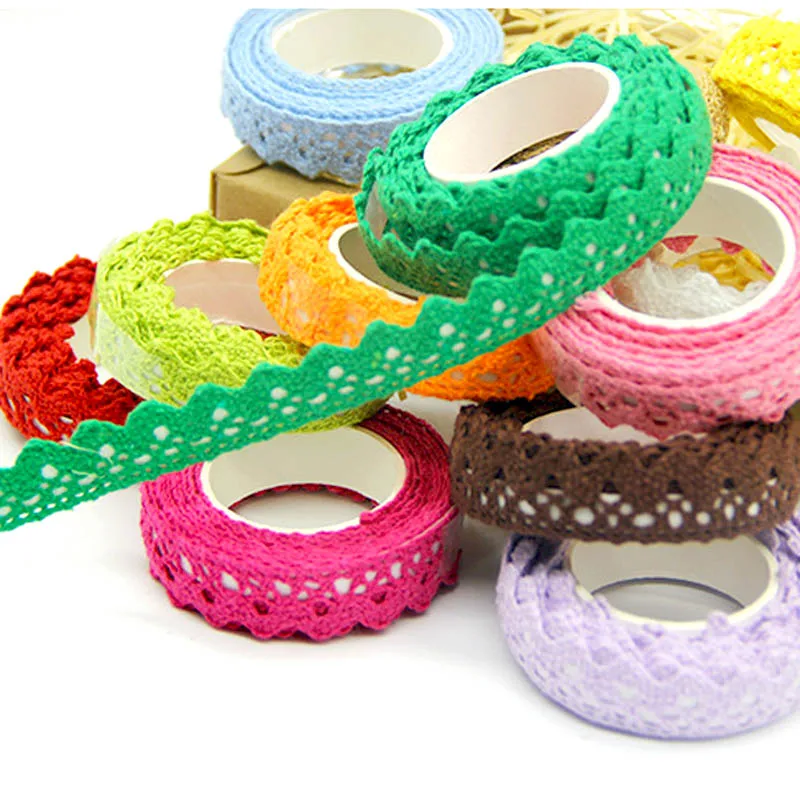 16mm/2Y Pure Colors Lace Ribbon Tape Weaving Handmake Wedding Birthday Party Festival Home Decoration DIY Gift Wrapping Supplies | Дом и сад