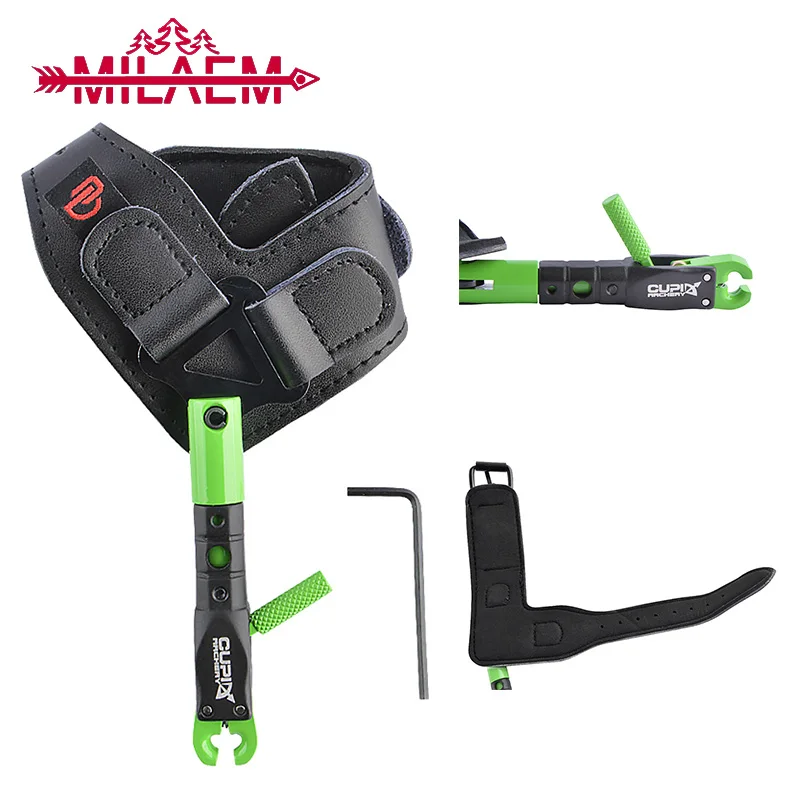 1 компл. Черный стрельба из лука суппорт помощь блочный лук ремешок стрелка