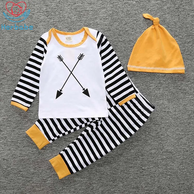 Комплекты детской одежды Herbabe летняя одежда для новорожденных девочек с коротким