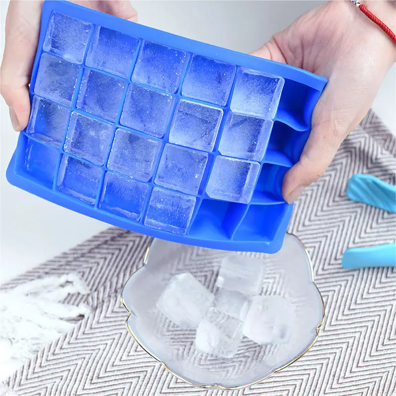 

JSWORK 24 Grids Silicone Molds Ice Cube Tray Cream Mould Maker Box Kitchen Accessories Large Gadgets Popsicle