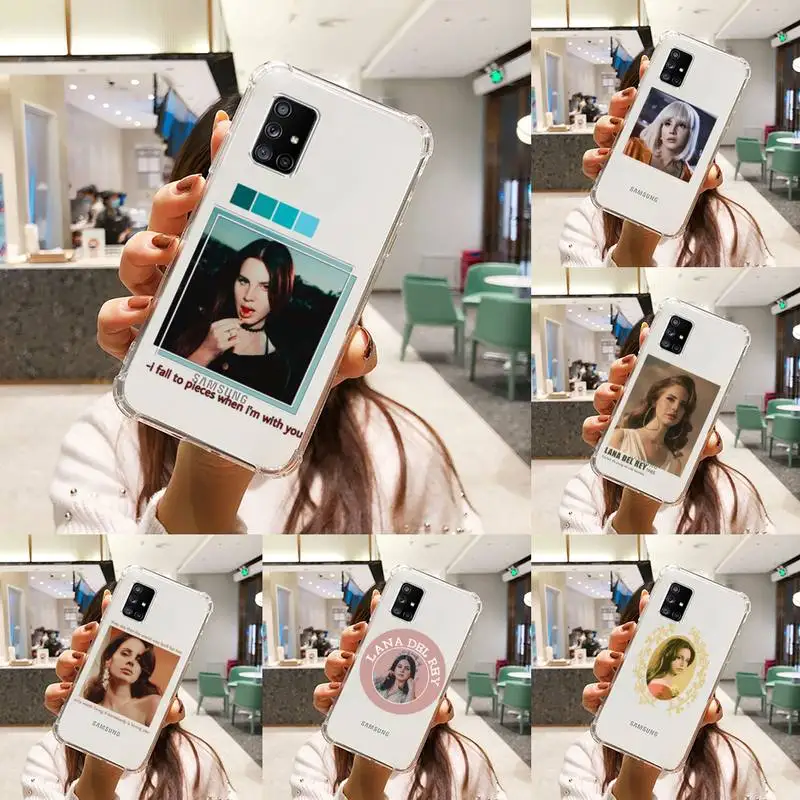 

lana del rey Phone Case Transparent For Samsung A51 A50 A71 A70 A81 M60S Note S21 S 20 10 9 8 11 E Plus Ultra