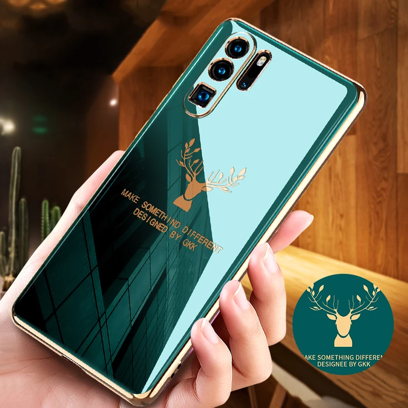 GKK Оригинальный чехол с покрытием для Huawei P20 P30 Pro P Smart Z Y9 Prime 2019 роскошный тонкий