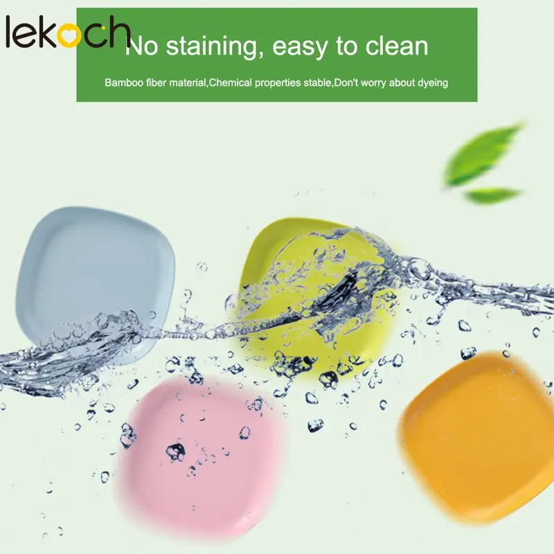 LEKOCH бамбуковая красочная детская посуда набор посуды блюда экологически чистые