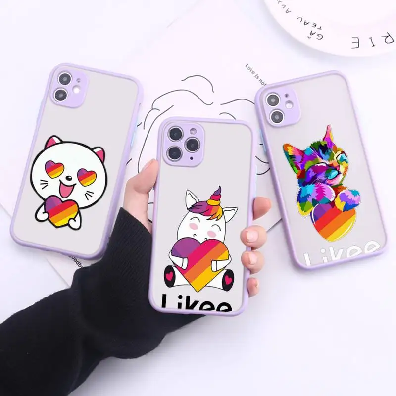 

Cartoon Panda Love Cove Phone Case Transparent Matte For IPhone 7 8 11 12 S Mini Pro X XS XR MAX Plus Cover Shell