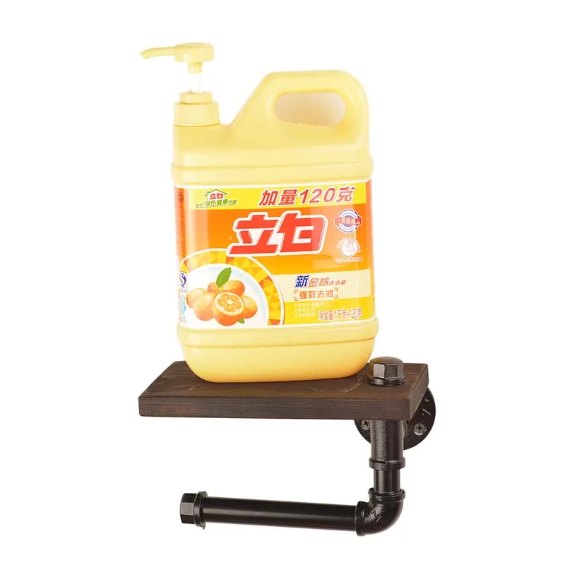 Деревенские полки для ванной в стиле индастриал ретро железный держатель