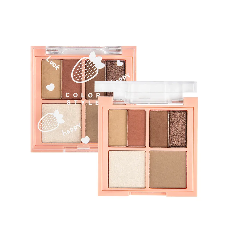 

6 Color Matte Eyeshadow Palette Glitter Eye Shadow Waterproof Long Lasting Make Up Pallet Shimmer Fashion Women Beauty Eyes