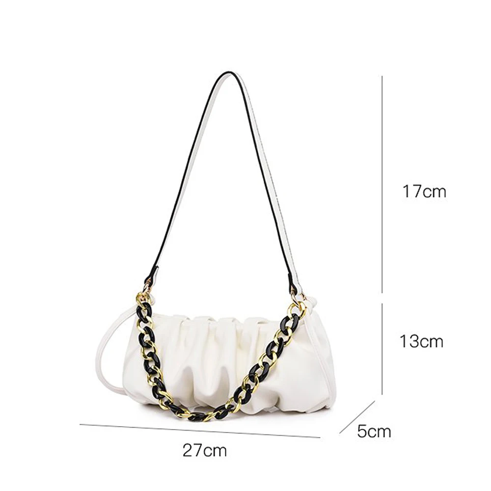 

Women's Top-handle Bag Dumpling Pouch Large Capacity Chain Shoulder Bag Cloud Tote Handbag and Purses