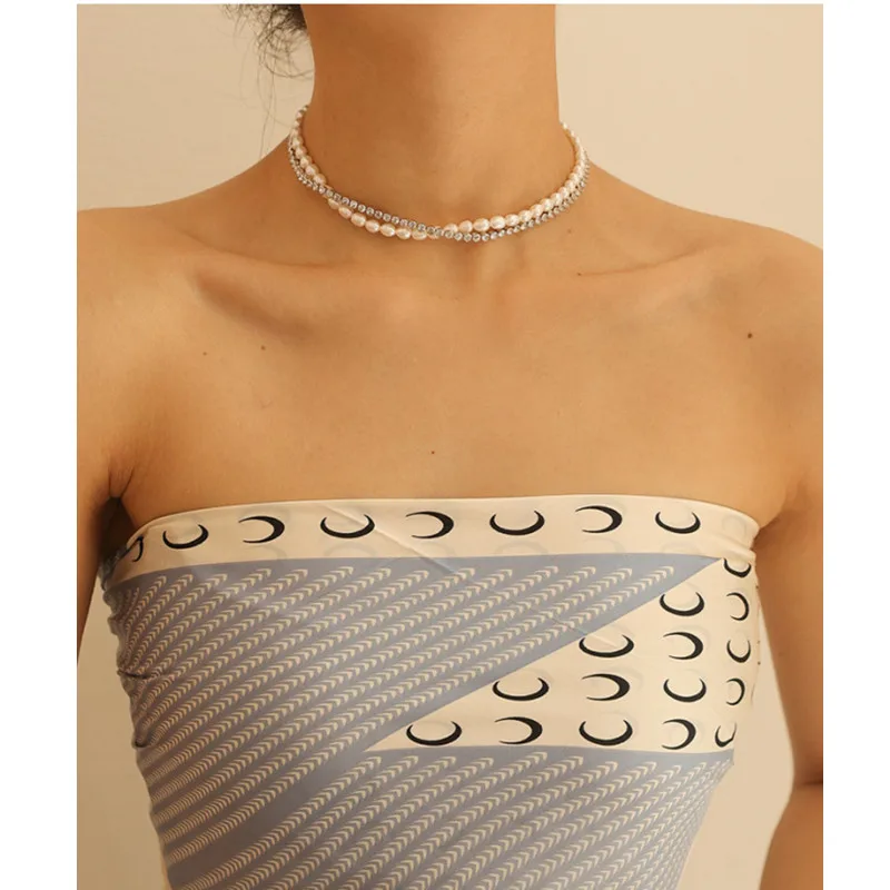 

Ожерелье женское с натуральным жемчугом, классическое блестящее жемчужное винтажное ювелирное изделие для укладки, смешивания и сочетания...