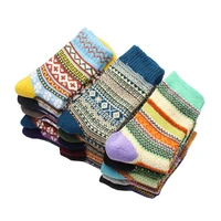 5 10 pairs winter warmer thicken thermal wool socks fashion casual cashmere snow national colourful women socks