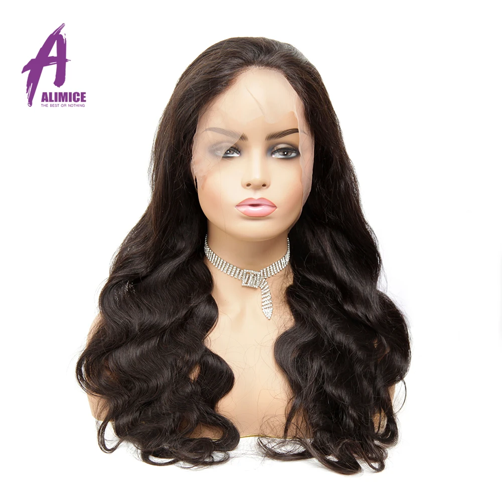 13x4 Body Wave Transparent Lace Front Human Hair Wigs 150%Density Brazilian Remy PrePlucked Bleached Knots | Шиньоны и парики