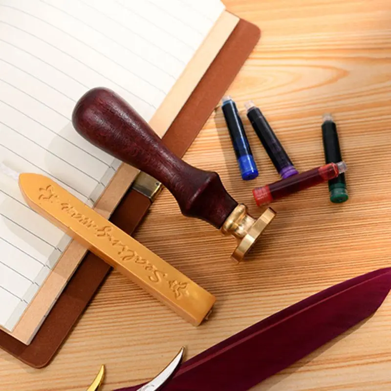 Перьевая ручка для каллиграфии в стиле ретро чернильный кожаный набор записей