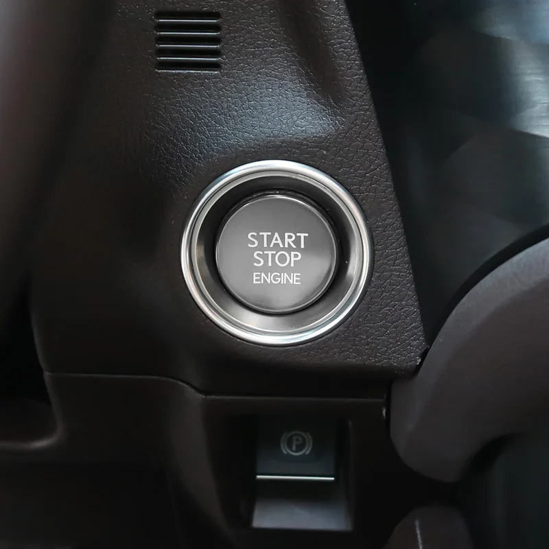 

QHCP Car Quartz Decorative Sticker Engine Start Stop Ring Cover Ignition Device Aluminum Alloy Fit For Lexus ES200 260 300H 2018