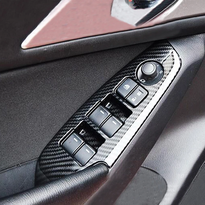 

Adhesive Window Switch Sticker Decorate Button For MAZDA 3 Axela 2017 Carbon Frame