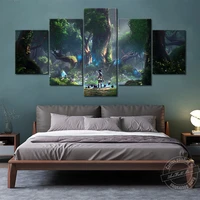 kena bridge of spirits video game poster forest canvas art wall hanging painting artwork wall picture for living room decor gift