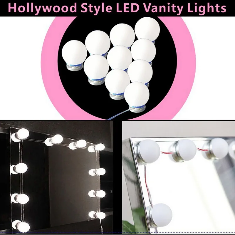 10 шт./компл. Голливуд светодиодных номерного знака светильник s зеркальный