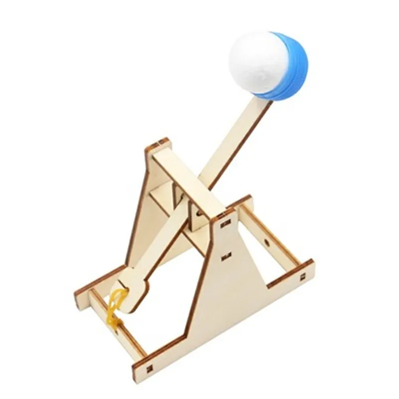 

DIY Assembled Wooden Trebuchet Creative Children's Puzzle Toys Catapult Model School STEM Science Education KitS 1 Set