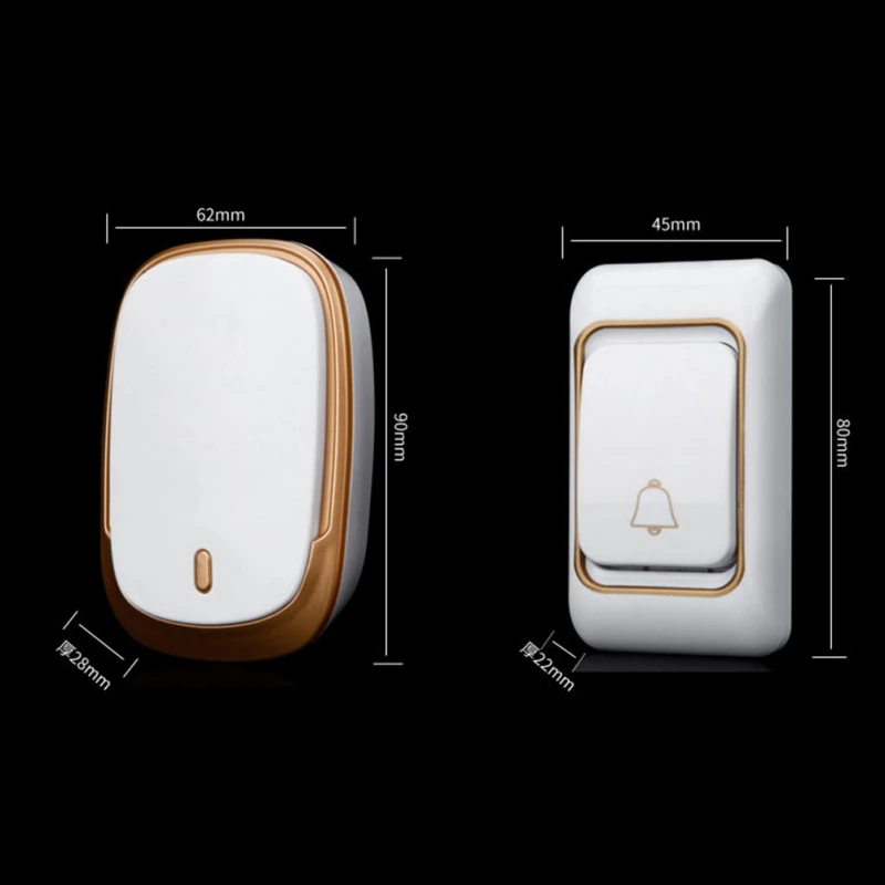 1 шт. полезный беспроводной дверной звонок DC питание от батареи Кнопка 200 м