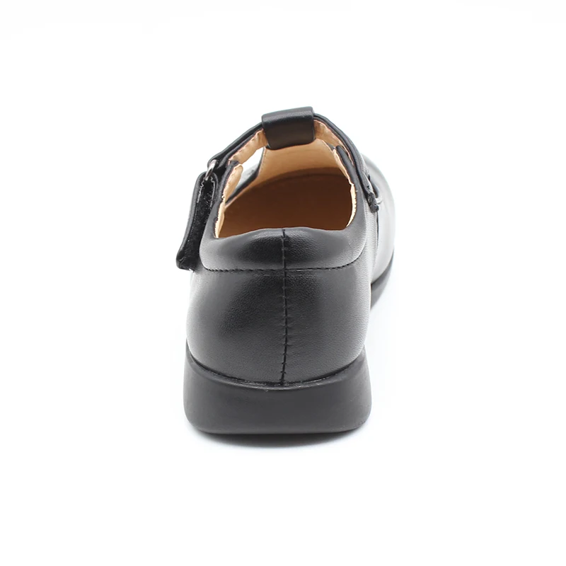 Черные школьные туфли-лодочки для девочек Нарядная обувь на плоской подошве