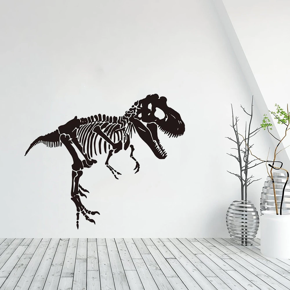 

Large Skeleton T-Rex Dinosaur Wall Decal Jurassic Park Animal Zoo Dino Wall Sticker Art Home Decor Kids Room Bedroom Mural