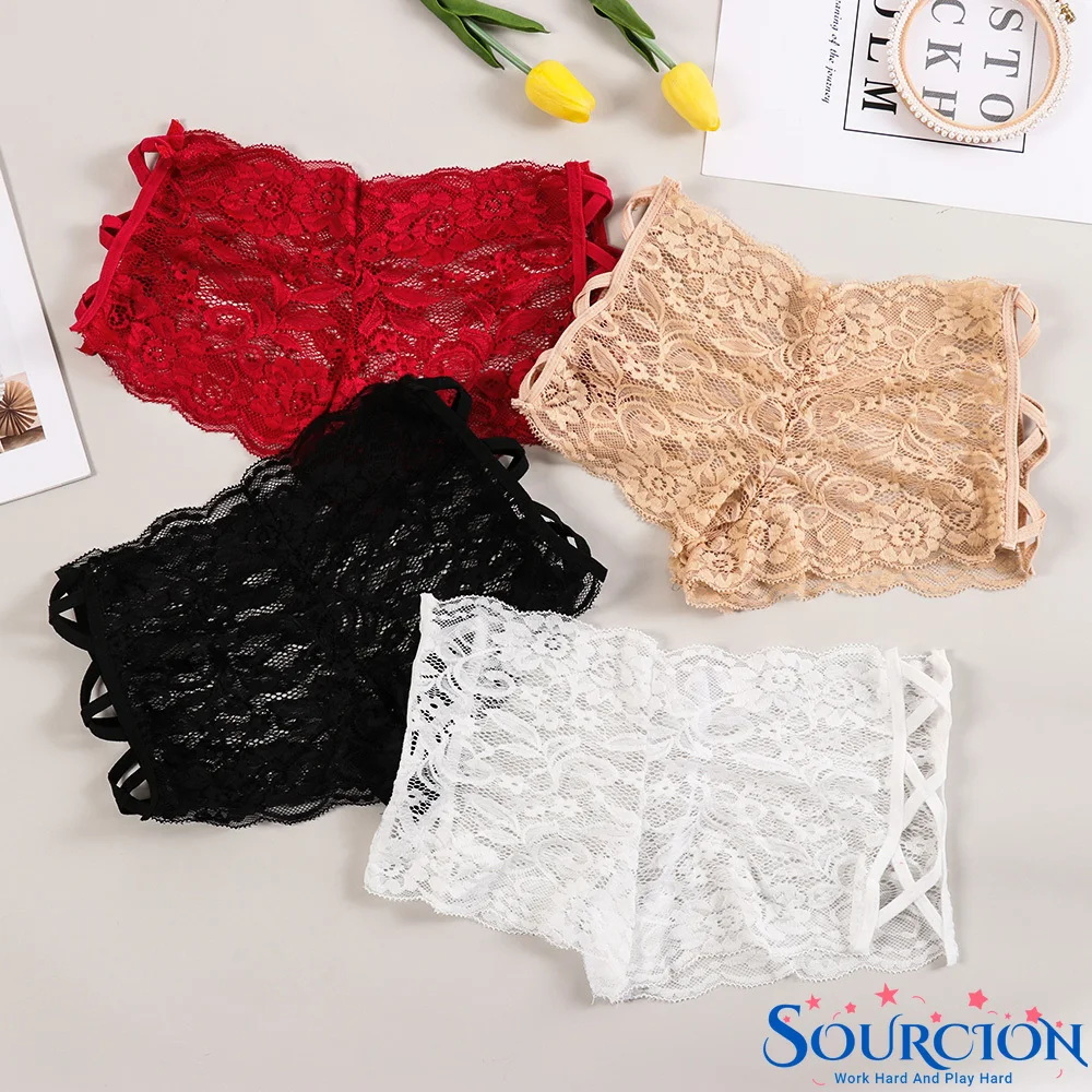 

SWT Summer Thin Lace Boyshorts Women Sexy Underwear Panties Women See Through Comfortable Female Intimates Boxers Underwear