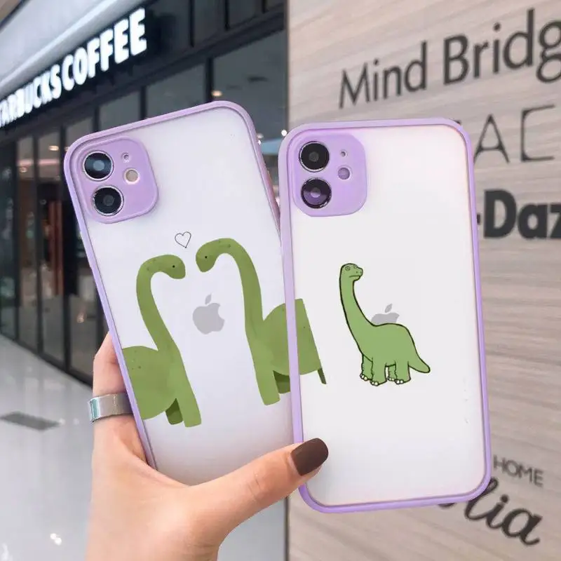 

dinosaur Phone Cases Matte For iPhone 12 Mini 11 Pro XR XS Max 7 8 Plus X Hard PC Back Cover