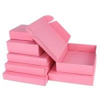 5pcs 10pcs pink gift box festival party 3 layer corrugated box storage display carton supports customized size printing logo
