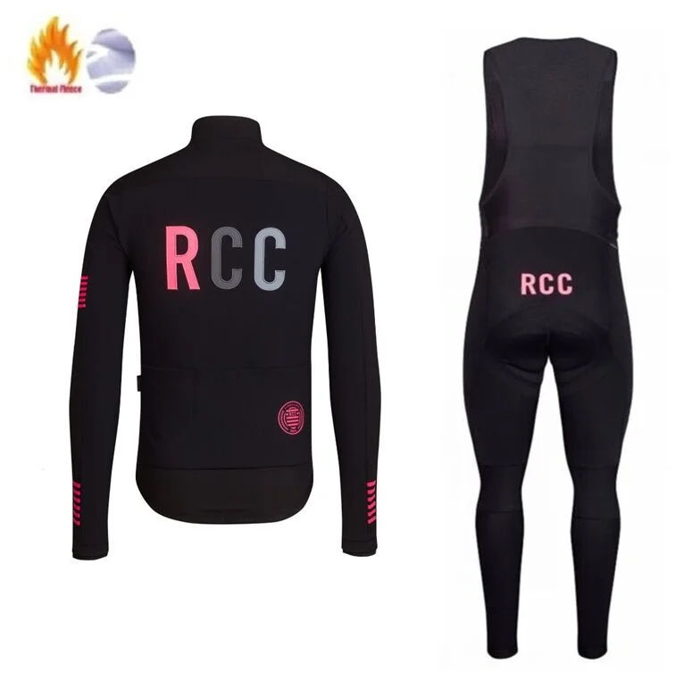 RCC Pro Team Зимняя Теплая Флисовая велосипедная одежда для мужчин с длинным рукавом Джерси костюм для прогулок верховой езды на велосипеде MTB Одежда комбинезон комплект