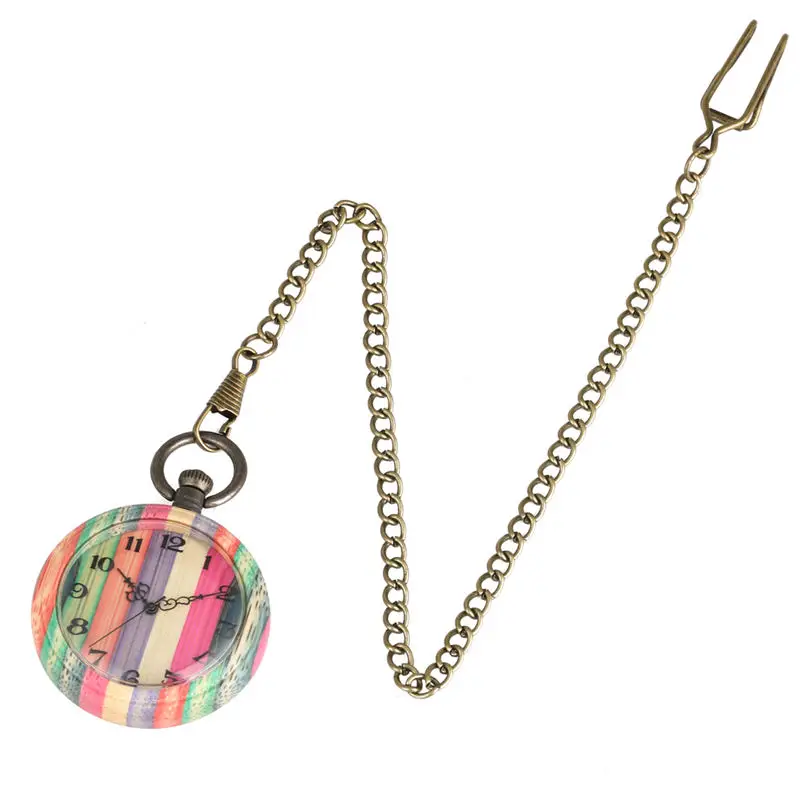 Привлекательные красочные кварцевые часы из бамбука леди высокого качества