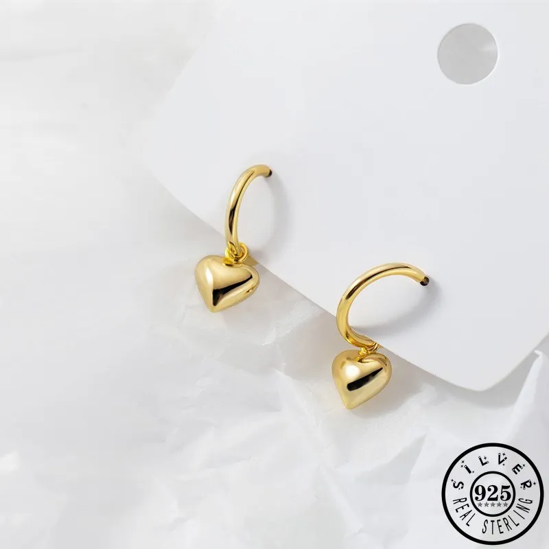 

Женские серьги-подвески в форме сердца, из серебра 925 пробы