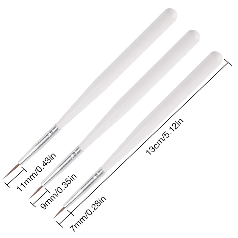 Ladymisty 3 шт./компл. металлические украшения для ногтей Живопись из линий ручка