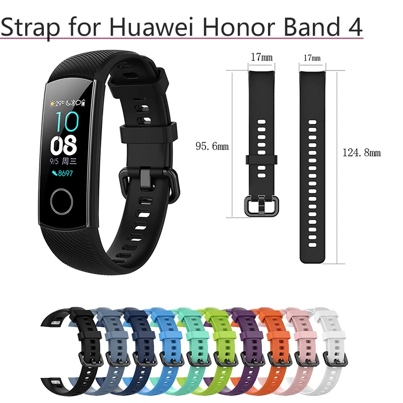 Силиконовый ремешок на запястье смарт браслет для Huawei Honor Band 5 спортивный