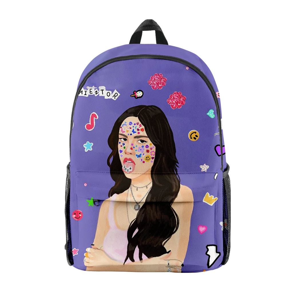 

2021 Olivia Rodrigo Sour Men Women 3D Backpack Oxford School Bag High Capacity Teenager Girl Child Bag Travel Backpack