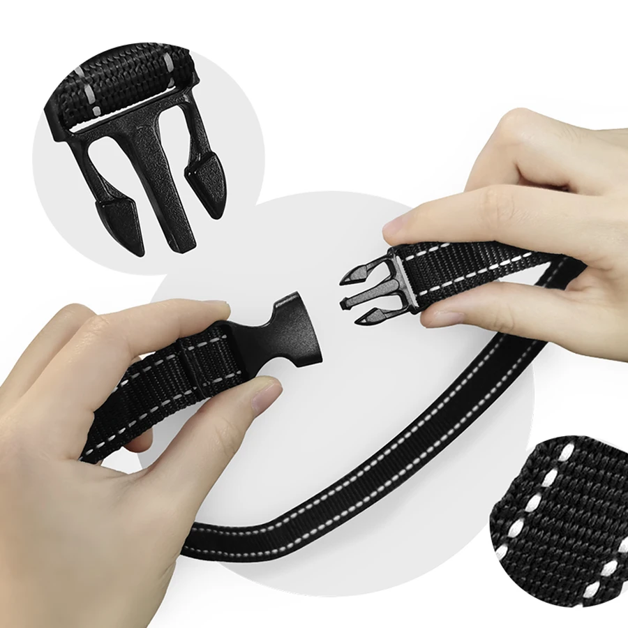 Нейлоновый собачий ошейник Светоотражающий Поводок для домашних животных