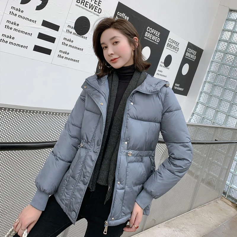 

Women Cotton-Padded Jacket Coat 2019 Fashion Winter Hooded Down Cotton COats Womens Warm Down Jacket Ladies Short Cotton Outwear