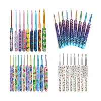 personalized ceramic crochet hook set mix color ethnic home diy knitting needles sewing tool handicraft crocheting accessories