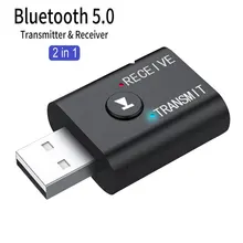 Mini Bluetooth 5.0 Audio Adapter Bluetooth Stereo dongle 3.5mm AUX USB Music Wireless Receiver Transmitter For TV PC Car Kit