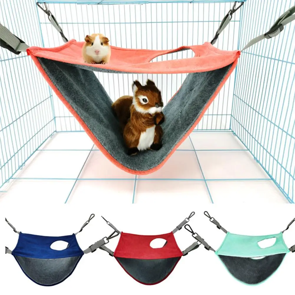 Маленькая кровать для домашних животных гамак хомяка двухслойный подвесная