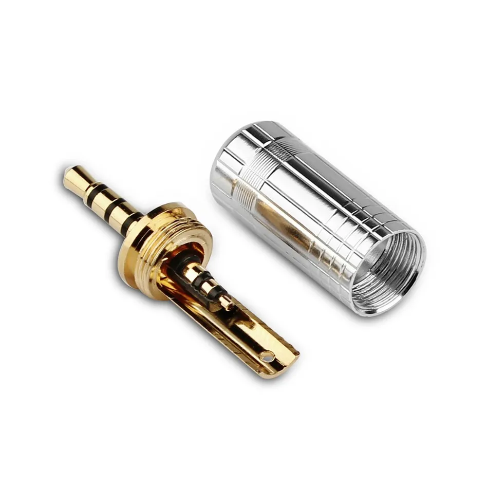 2 5 мм аудио разъем для наушников вилка стандарта США 4 полюса стерео Hi-Fi наушники