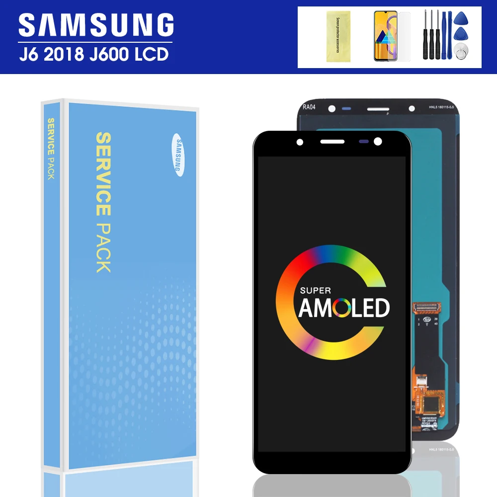 5,6 ''Супер AMOLED lcd для samsung Galaxy J6 J600F J600 J600Y J600FN/ds дисплей сенсорный экран в сборе