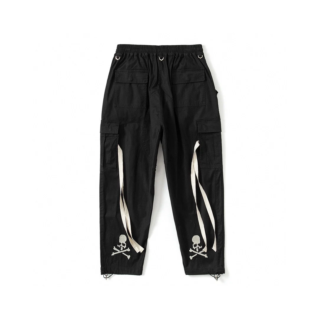 

2022 MMJ trousers skull embroidery dark wind streamer overalls trousers casual Mastermind pants KZ700