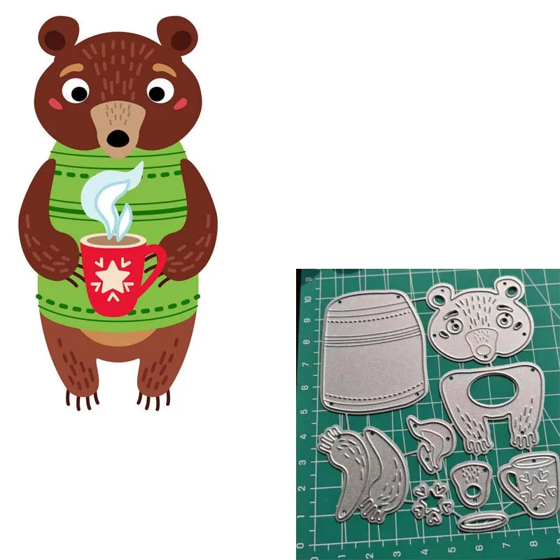 Рельефная фотография для выбивания альбомов чашки чая с животными трафарет 2019 |