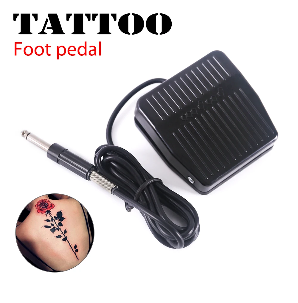 SPARK Black Plastic Tattoo Foot Pedal big Tattoo Machine Accessory Anti Slip Foot Tattoos Pedal Tools Switch Pedal Tattoo Power