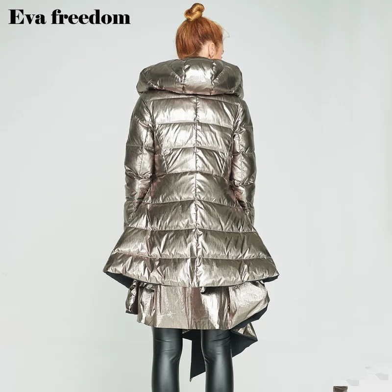 Женское пуховое пальто Осень-зима 2019 топовые бренды черный серебряный серый с