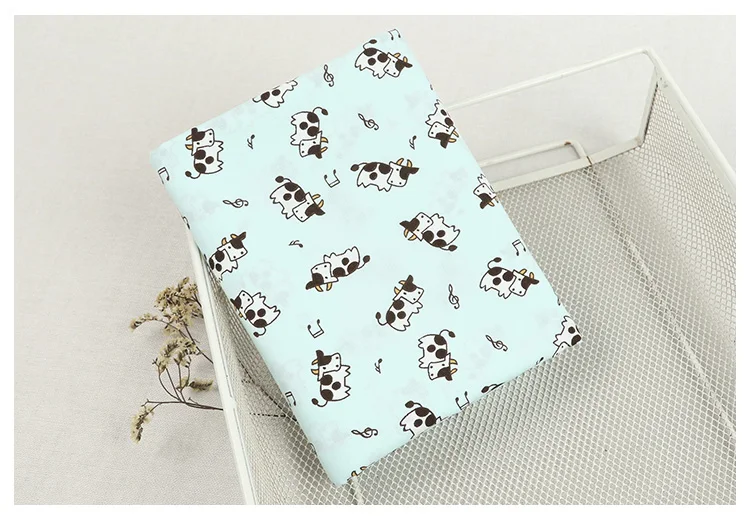 Ткань с принтом коровы 110x45 см музыкальная нота ткань из хлопка и льна ткани от Yard