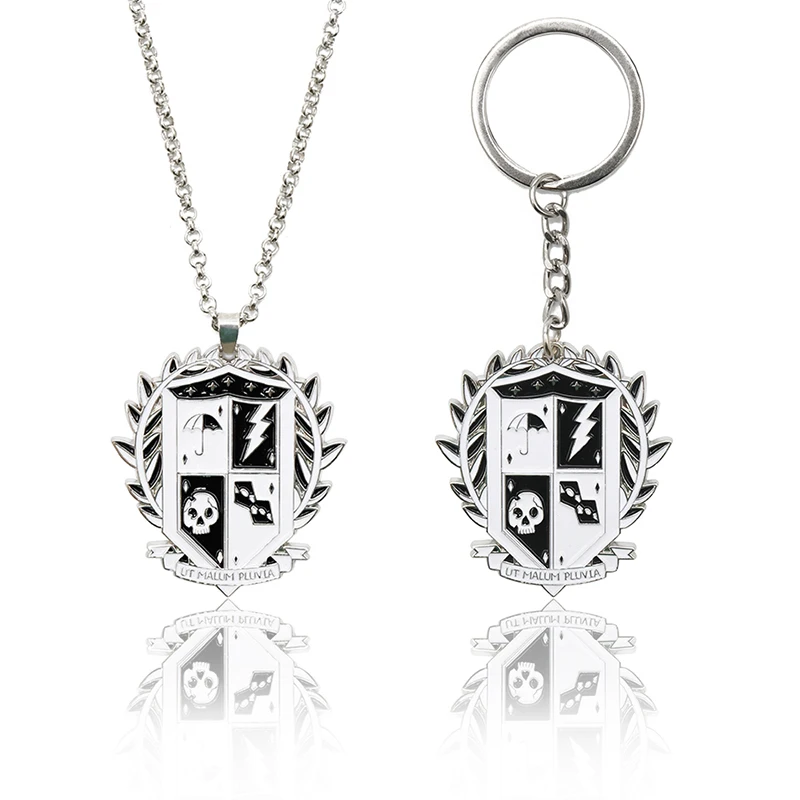 

Classic Comics Umbrella Academy Key Chain Necklace Alloy Pendants Necklaces Trinket Link Chain Choker Charm